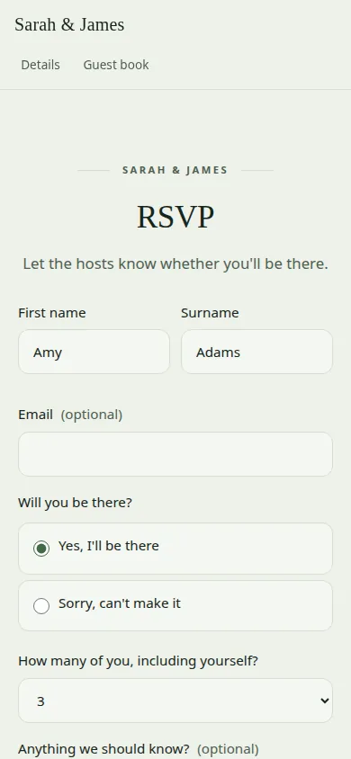 Replies with names, not numbers